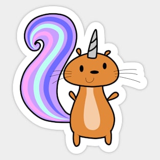 Einhörnchen-ein Eichhörnchen gepaart mit einem Einhorn Sticker